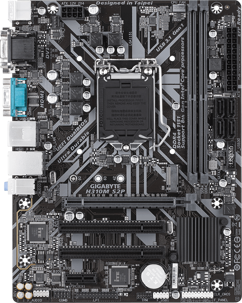 Gigabyte H310M S2P Motherboard Specifications On MotherboardDB